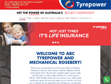 Tablet Screenshot of abctyrepower.com.au